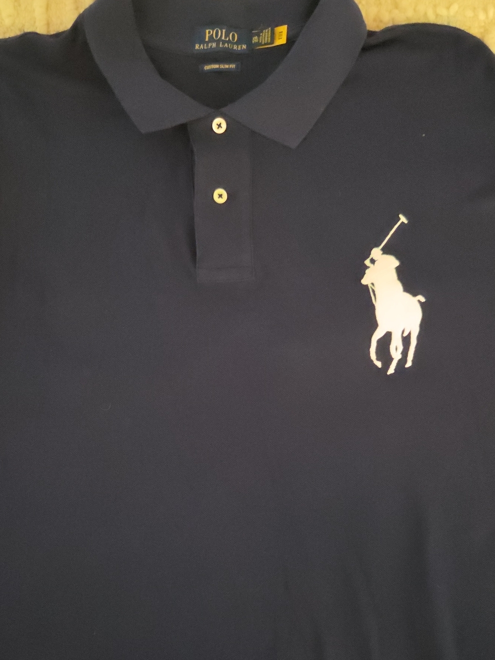Polo Ralph Lauren Big Pony Polo Shirt Navy Blue White Men's Size XXL NWOT